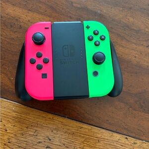 Nintendo Joy-Con Controller Neon Pink and Green